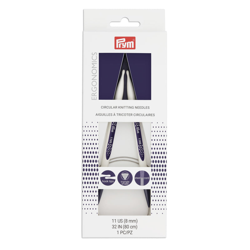 Chargez l'image dans la visionneuse de la galerie, 57089|Prym 32" Ergonomic Circular Knitting Needles, US 11 (8mm)