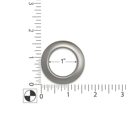 44458|Dritz 1" Plastic Curtain Grommets, Pewter, 8 Sets