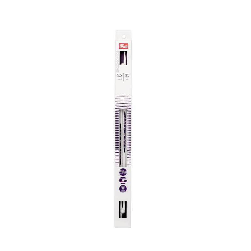 Chargez l'image dans la visionneuse de la galerie, 190357|Prym 14" Ergonomic Single Point Knitting Needles, 5.5mm