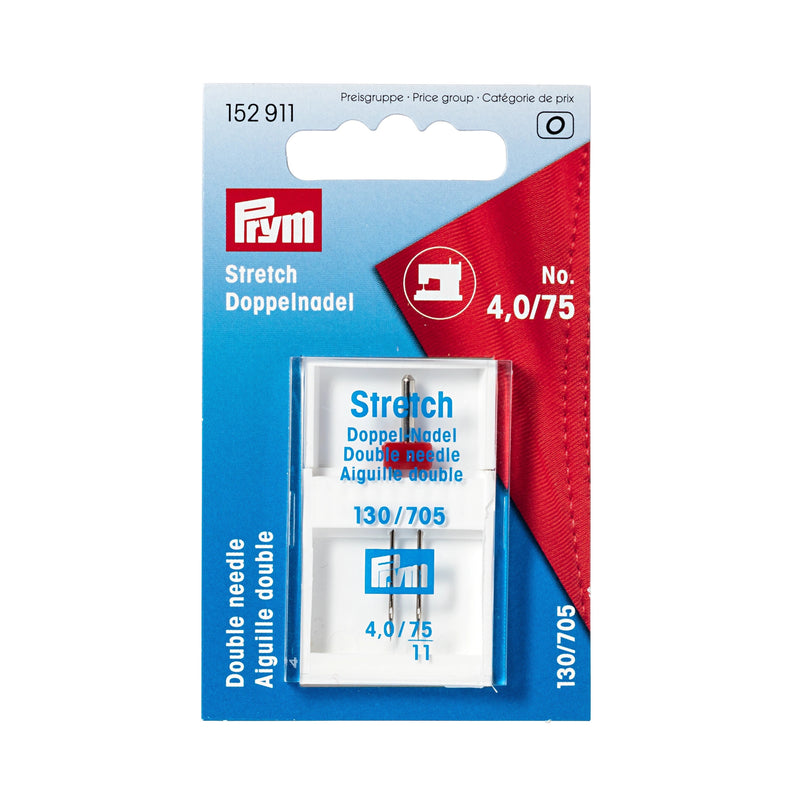 Load image into Gallery viewer, 152911|Prym Double Sewing Machine Needle, Stretch, Size 4 (No. 75)