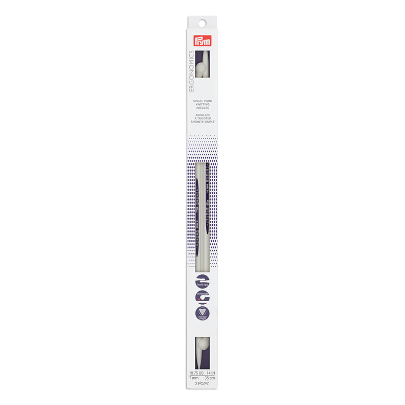Chargez l'image dans la visionneuse de la galerie, 57033|Prym 14" Ergonomic Single Point Knitting Needles, US 10.75 (7mm)