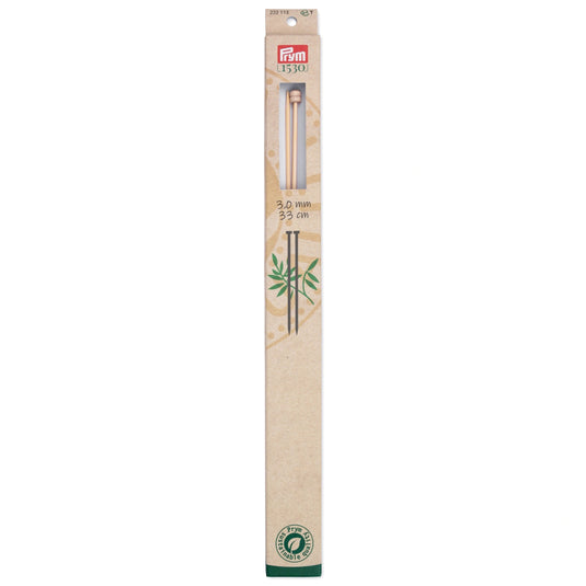 222113|Prym 13" Single Point Bamboo Knitting Needles, 3mm