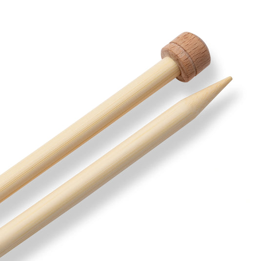 222122|Prym 13" Single Point Bamboo Knitting Needles, 8mm