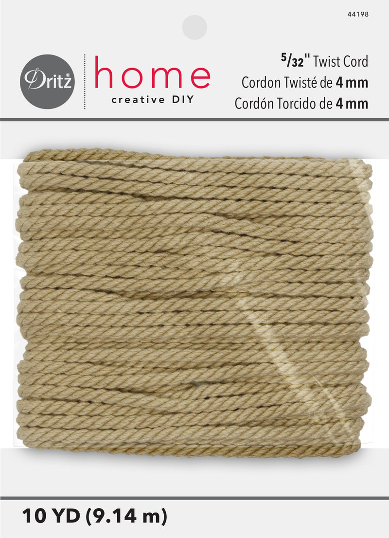 Load image into Gallery viewer, 44198|Dritz 5/32" Twist Cord, Natural, 10 yd