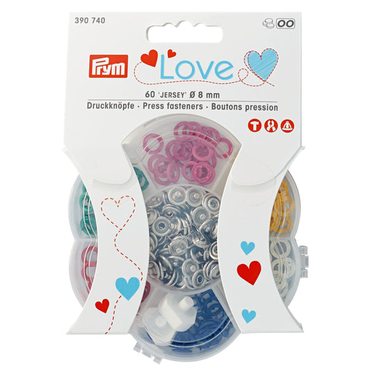 390740|Prym PL JERSEY 8 mm multi-colored with tools 60pc