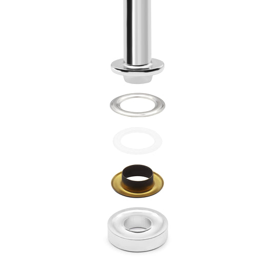 740-1-T|Dritz 1/2" Fashion Grommets, 1 Kit, Black