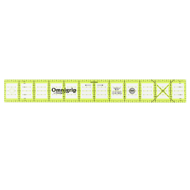 Chargez l'image dans la visionneuse de la galerie, RN1512|Omnigrid Omnigrip Neon Rectangle Ruler, 1-1/2" x 12"