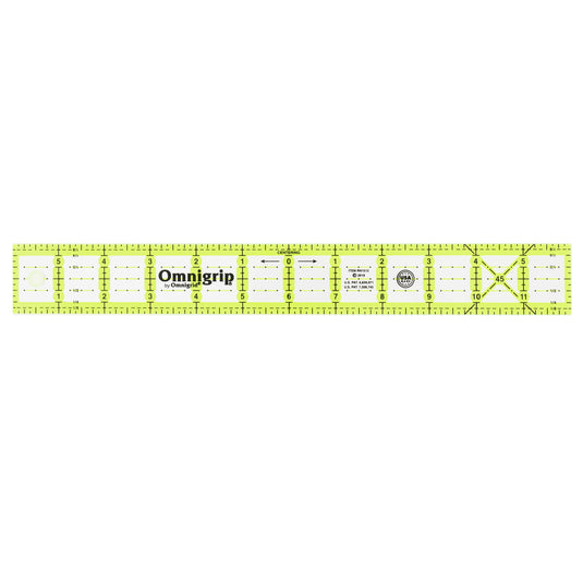 RN1512|Omnigrid Omnigrip Neon Rectangle Ruler, 1-1/2