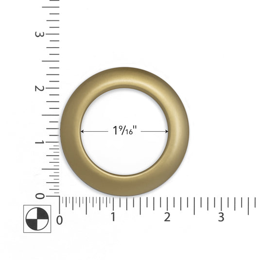 44365|Dritz 1-9/16" Plastic Curtain Grommets, Brass, 8 Sets