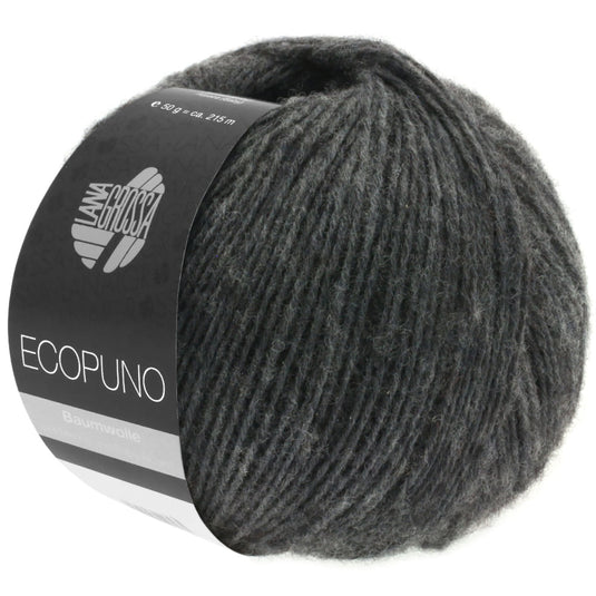 13310015|Lana Grossa Ecopuno Yarn, Dark Grey