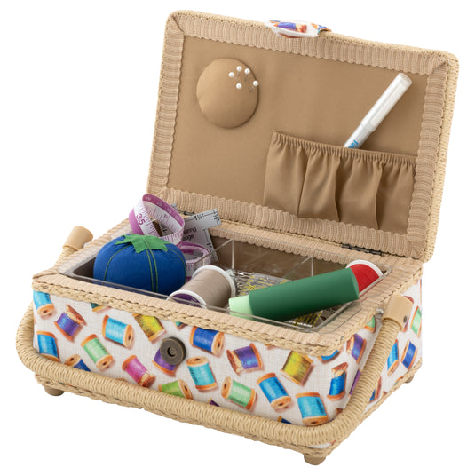 Z10010-22257|Dritz Rectangular Sewing Basket, Small