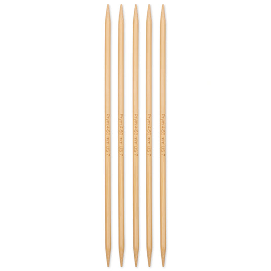 222215|Prym 8" Double Point Bamboo Knitting Needles, 4.5mm