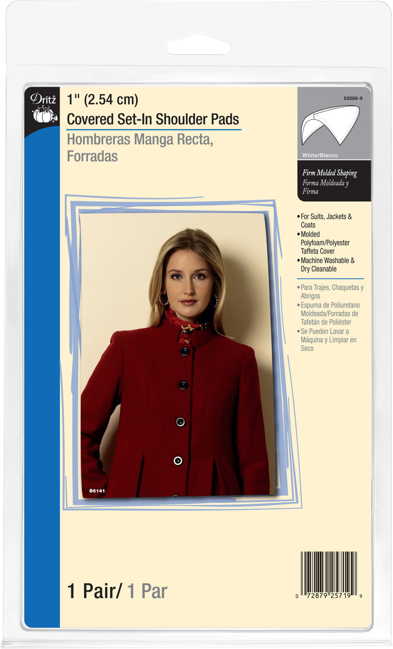 Load image into Gallery viewer, 53088-9|Dritz 1" Covered Set-In Shoulder Pads, White