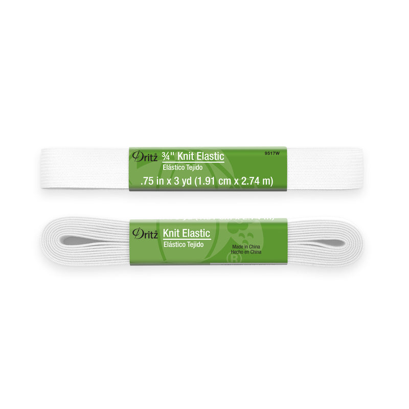 Chargez l'image dans la visionneuse de la galerie, 9517W|Dritz 3/4" Knit Elastic, White, 3 yd
