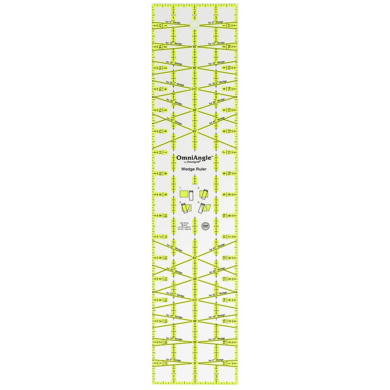 Load image into Gallery viewer, RA418|Omnigrid Wedge Ruler, 4" x 18"