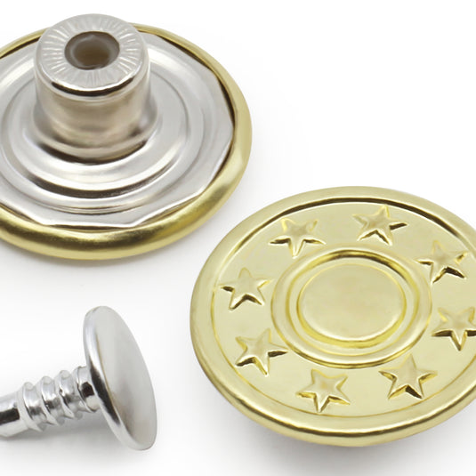4-35|Dritz Jean Buttons, 6 pc, Gold