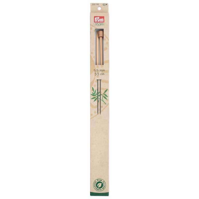 Load image into Gallery viewer, 222118|Prym 13" Single Point Bamboo Knitting Needles, 5.5mm
