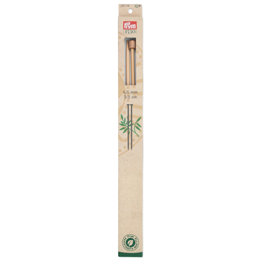 222118|Prym 13" Single Point Bamboo Knitting Needles, 5.5mm