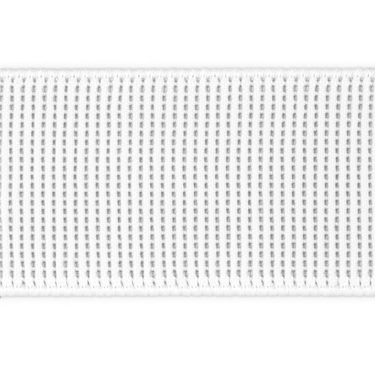 9503W|Dritz 1-1/2" Ribbed Non-Roll Elastic, White, 2-1/2 yd