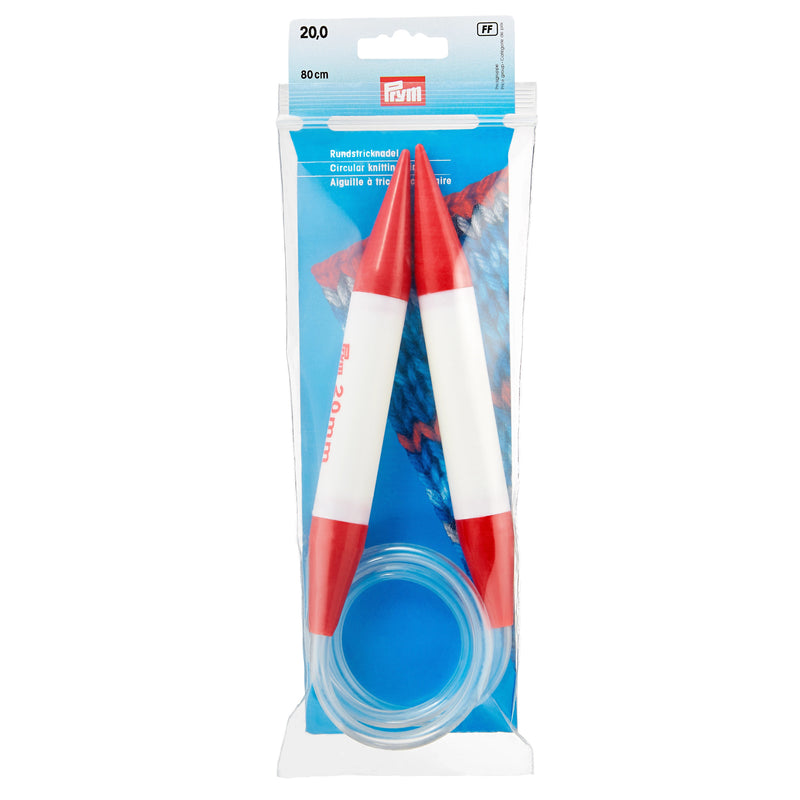 Chargez l'image dans la visionneuse de la galerie, 211318|Prym 32" Circular Plastic Knitting Needles, 20mm