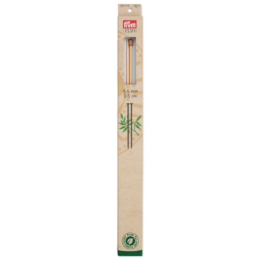 222114|Prym 13" Single Point Bamboo Knitting Needles, 3.5mm