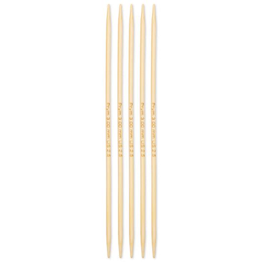222202|Prym 6" Double Point Bamboo Knitting Needles, 3mm