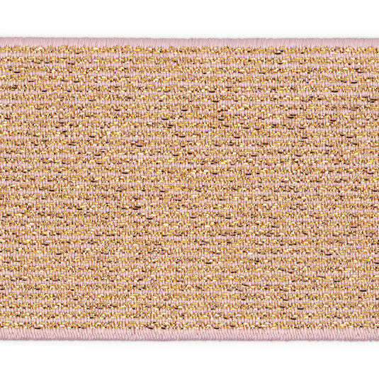 9592RG|Dritz 1-3/4" Metallic Waistband Elastic, Rose Gold Metallic, 2 yd