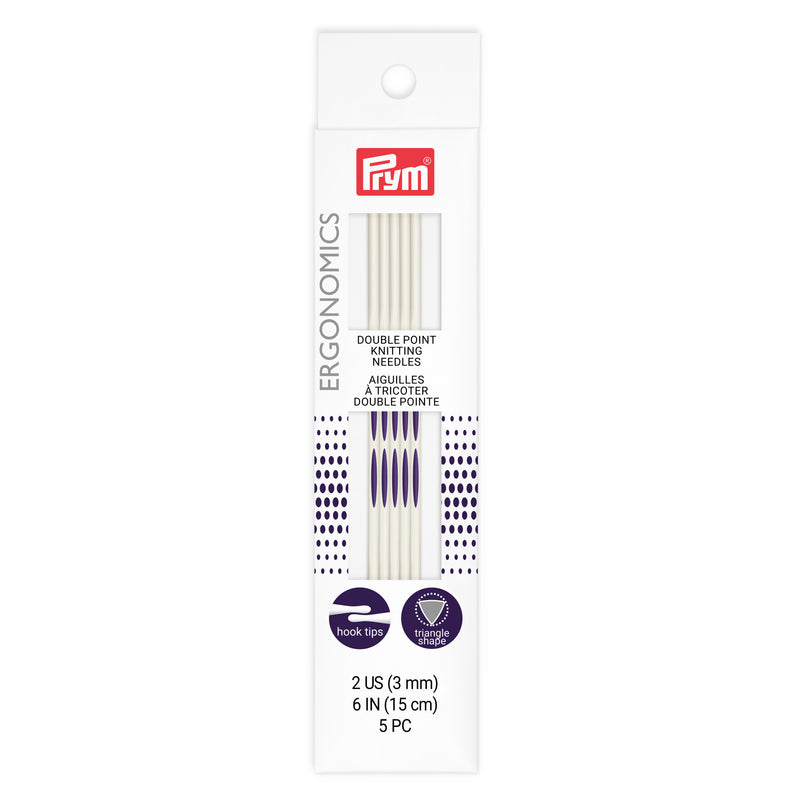 Chargez l'image dans la visionneuse de la galerie, 57066|Prym 6" Ergonomic Double Point Knitting Needles, US 2 (3mm)