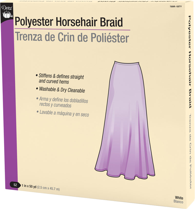 Chargez l'image dans la visionneuse de la galerie, 789R-1BTY|Dritz 1" Polyester Horsehair Braid, 50 yd, White