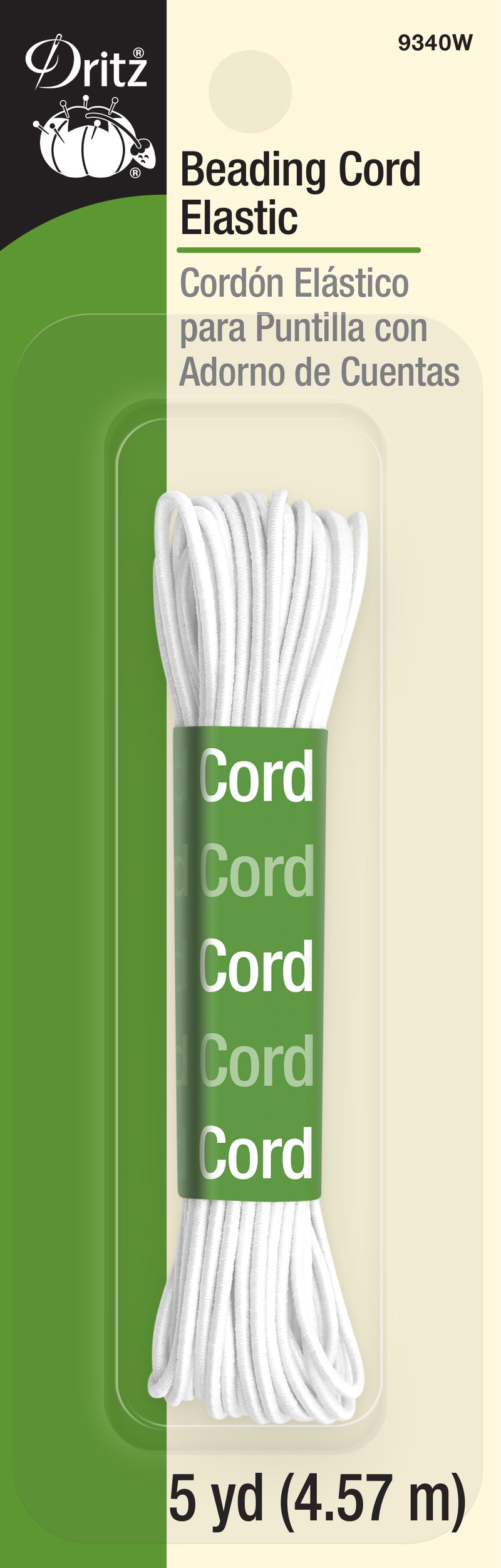 Chargez l'image dans la visionneuse de la galerie, 9340W|Dritz Beading Cord Elastic, White, 5 yd