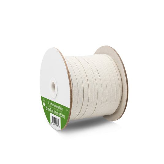 9485N|Dritz 1/4" Cotton Swimwear Elastic, Natural, 75 yd