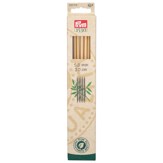 222216|Prym 8" Double Point Bamboo Knitting Needles, 5mm