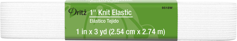 Chargez l'image dans la visionneuse de la galerie, 9518W|Dritz 1" Knit Elastic, White, 3 yd
