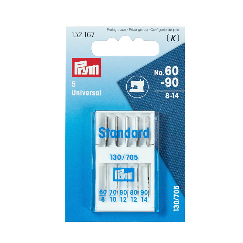 Load image into Gallery viewer, 152167|Prym Universal Sewing Machine Needles, Sizes 8-14 (No. 60-90), 5 pc