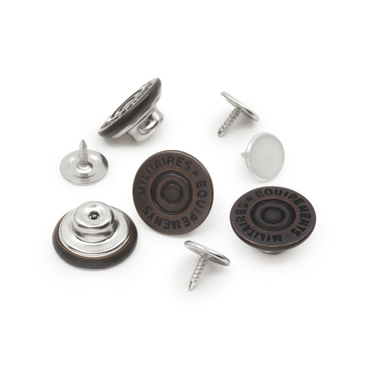 9|Dritz 5/8" Dungaree Buttons, 4 pc, Copper