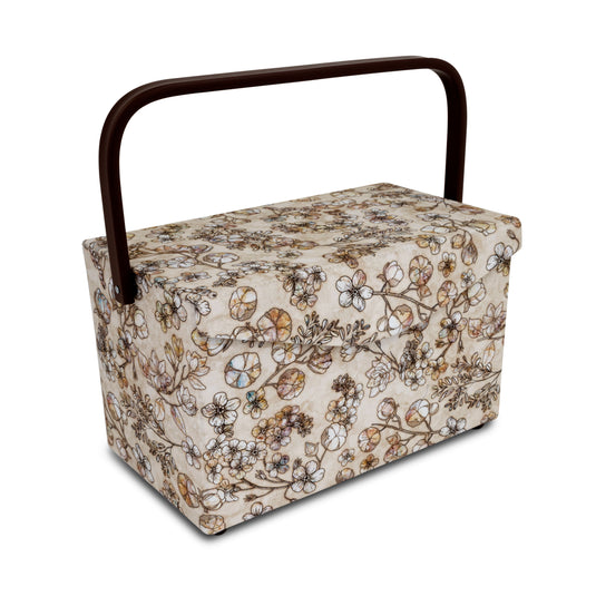 Z10456|Dritz Rectangular Sewing Basket with Zippered Case, Medium