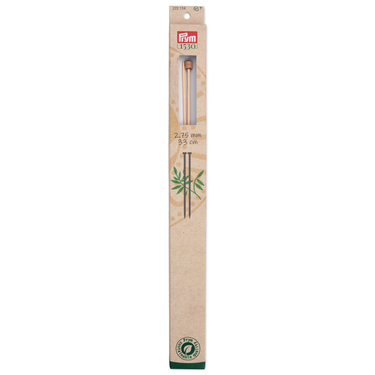 222124|Prym 13" Single Point Bamboo Knitting Needles, 2.75mm
