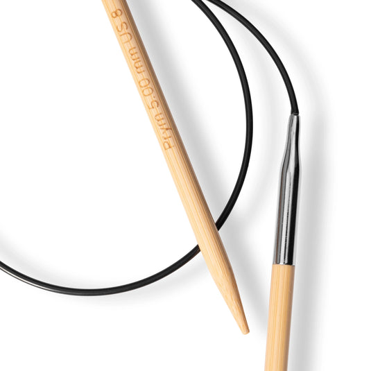 222518|Prym 24" (60 cm) Circular Bamboo Knitting Needles, US 8 (5 mm)