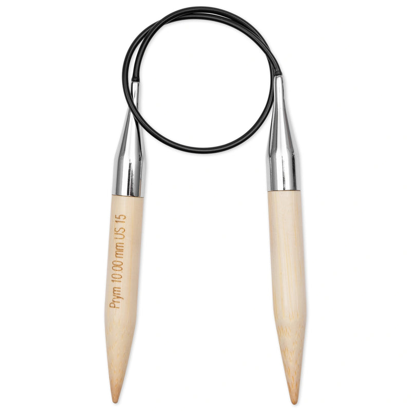 Chargez l'image dans la visionneuse de la galerie, 222534|Prym 16" (40 cm) Circular Bamboo Knitting Needles, US 15 (10 mm)