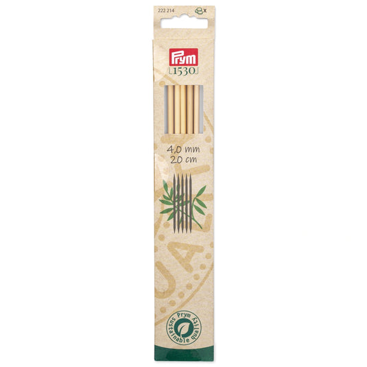 222214|Prym 8" Double Point Bamboo Knitting Needles, 4mm