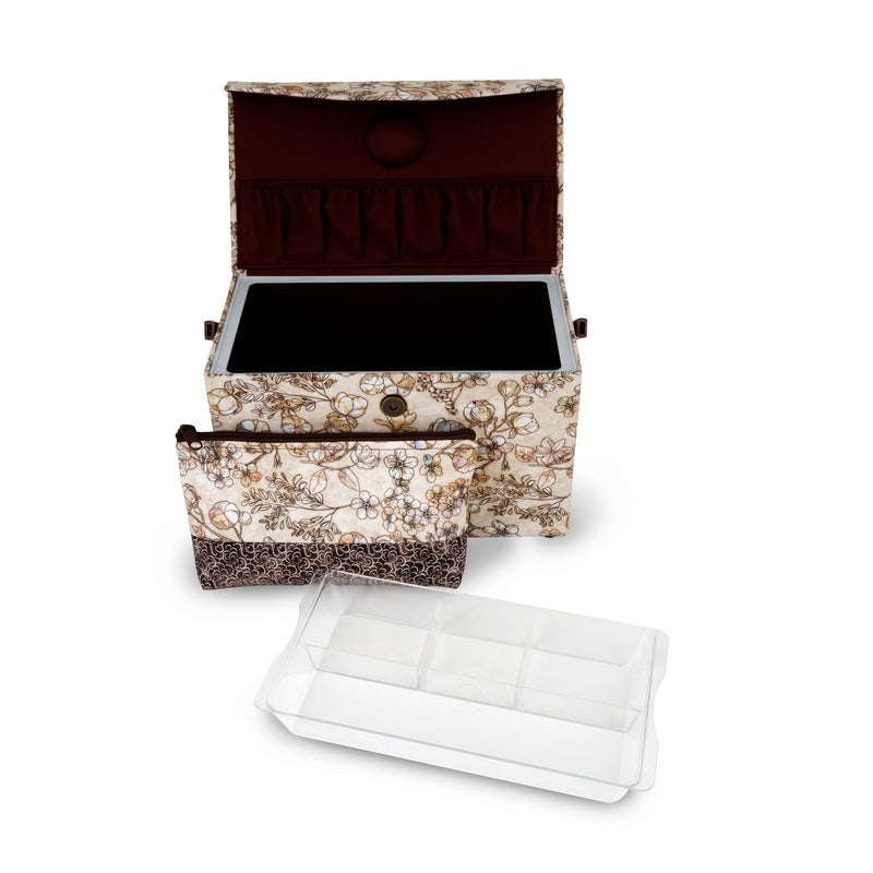 Load image into Gallery viewer, Z10456|Dritz Rectangular Sewing Basket with Zippered Case, Medium