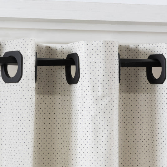 44398|Dritz 1-9/16" Square Plastic Curtain Grommets, Matte Black, 8 Sets