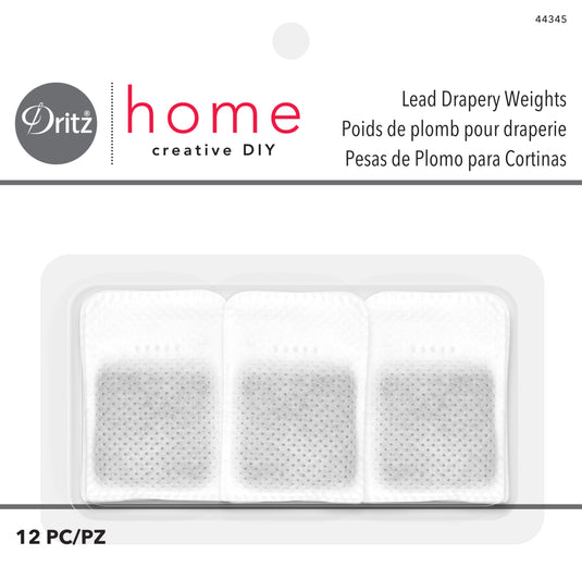 44345|Dritz Lead Drapery Weights, 12 pc
