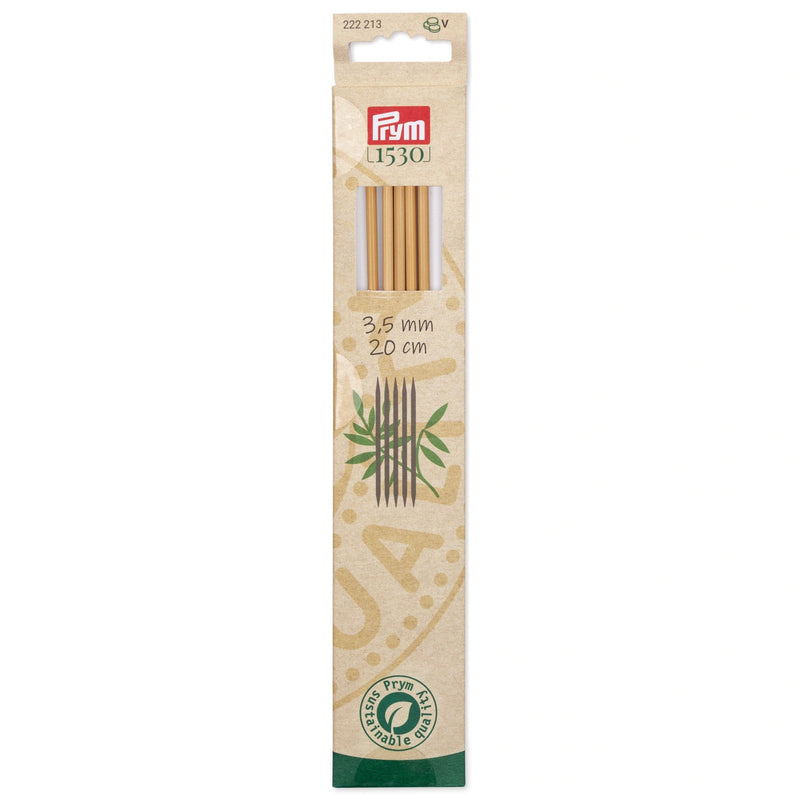 Load image into Gallery viewer, 222213|Prym 8" Double Point Bamboo Knitting Needles, 3.5mm
