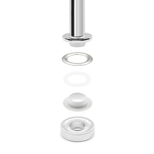 740-9-T|Dritz 1/2" Fashion Grommets, 1 Kit, White