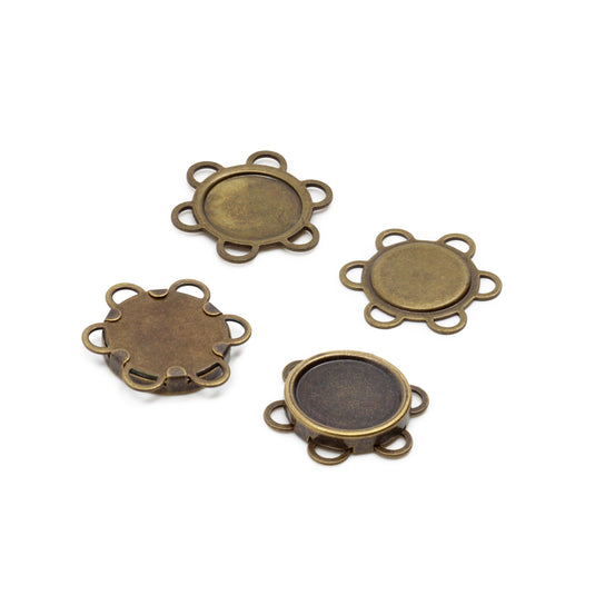 BK121|Dritz 3/4" Magnetic Sew-On Snaps, 12 Sets, Antique brass