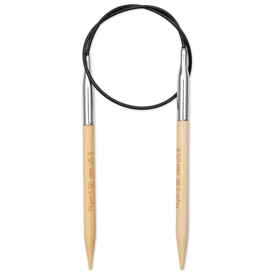 222529|Prym 16" (40 cm) Circular Bamboo Knitting Needles, US 9 (5.5 mm)