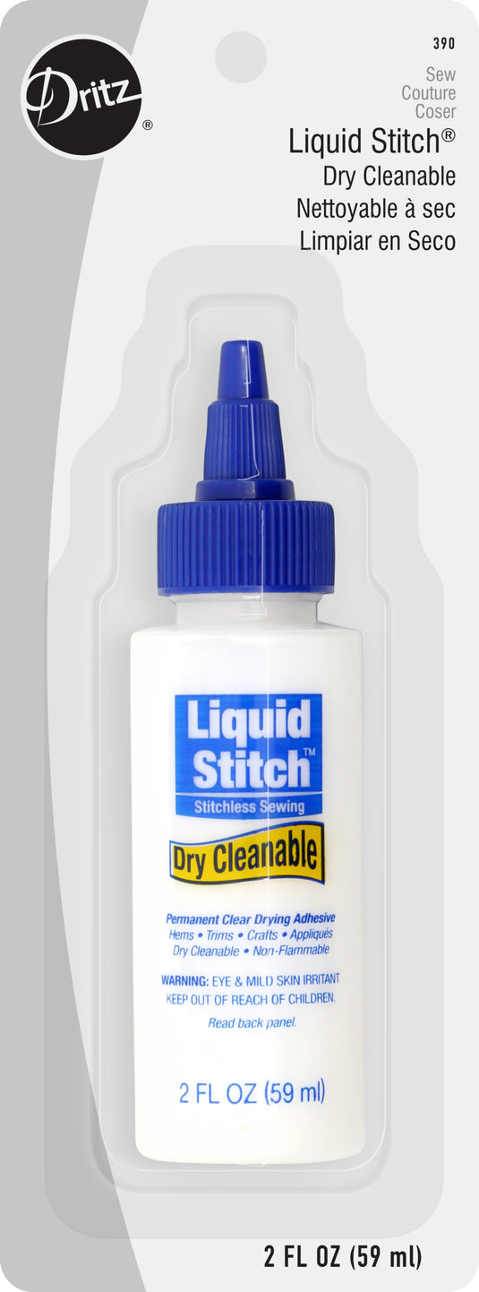390|Dritz Liquid Stitch Permanent Fabric Adhesive, Dry Cleanable, 2 fl. oz.