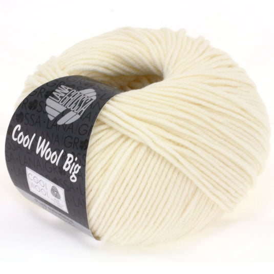 0640601|Lana Grossa Cool Wool Big Yarn, Raw White