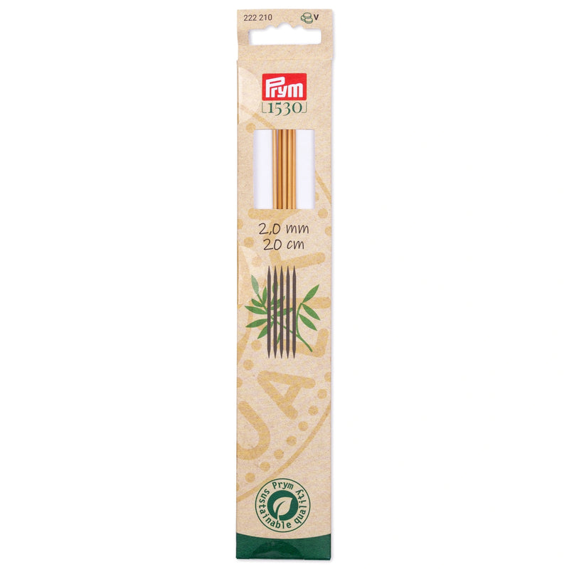 Load image into Gallery viewer, 222210|Prym 8" Double Point Bamboo Knitting Needles, 2mm
